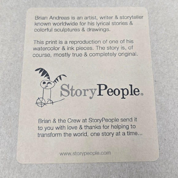 BRIAN ANDREAS STORY PEOPLE "HER LAUGHTER" WATERCOLOR SIGNED 1993 MATTED - Picture 5 of 5